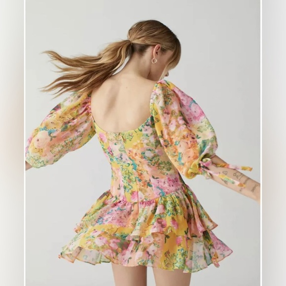 For Love And Lemons Floral Mini Dress - Picture 2 of 6